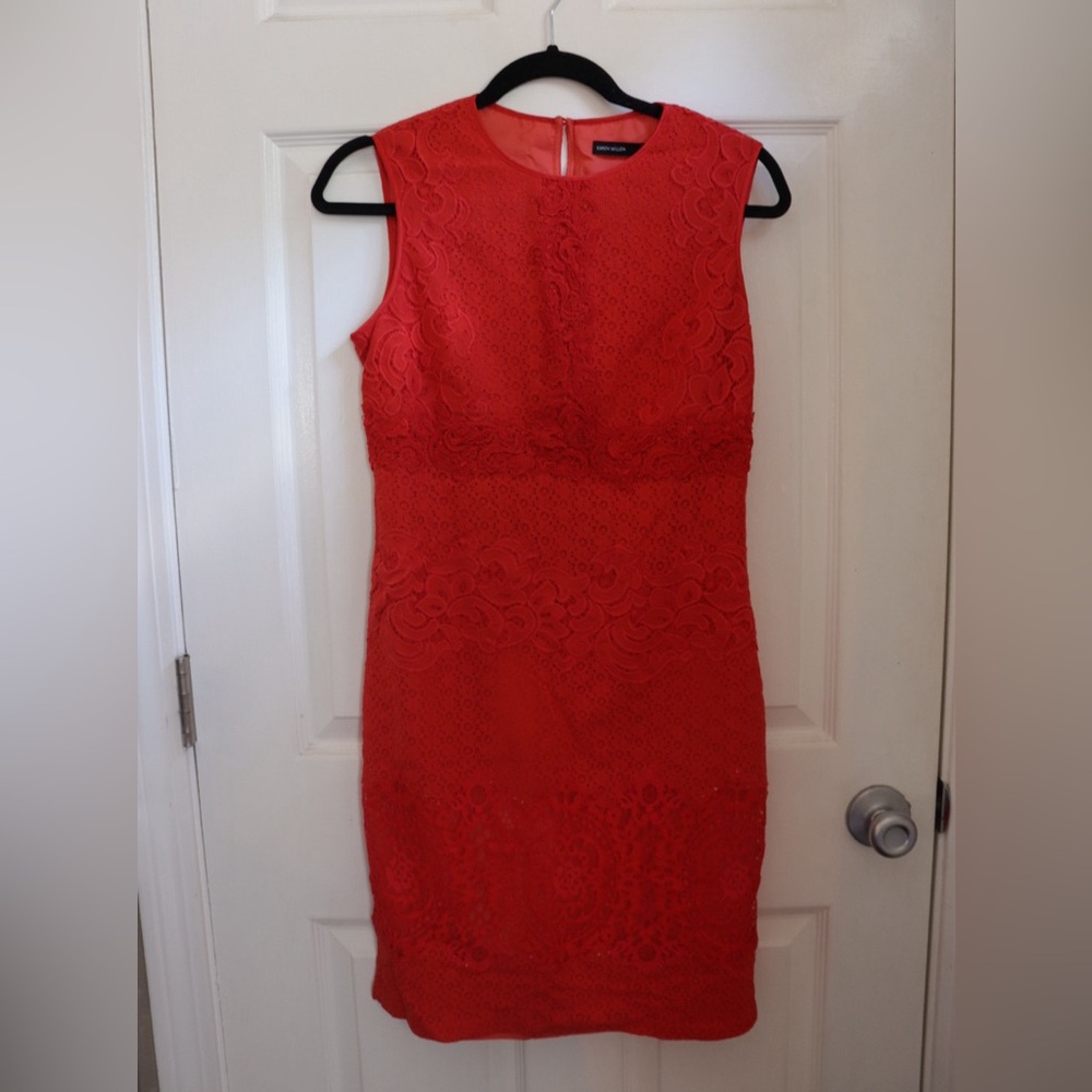 LIKE NEW Karen Millen Lace Dress - Red